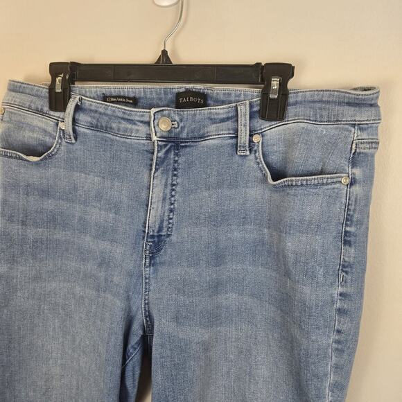 TALBOTS Slim Ankle Jeans Women's Size 16 Panama Wash 27" Inseam Classic - Picture 2 of 7